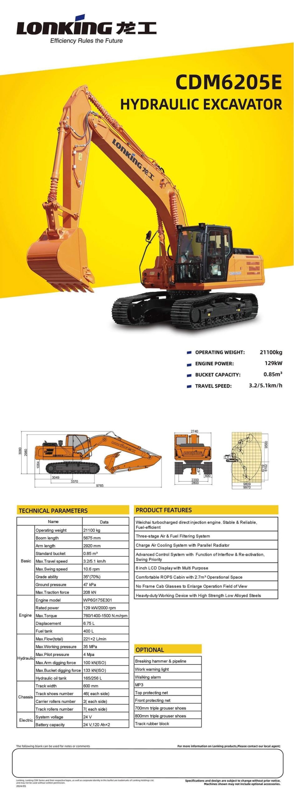 cdm6205 weichai Ⅲ 129kw, chinese hyd