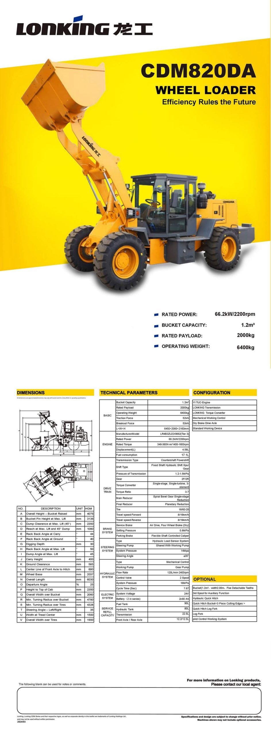 cdm820da underground h=2160mm